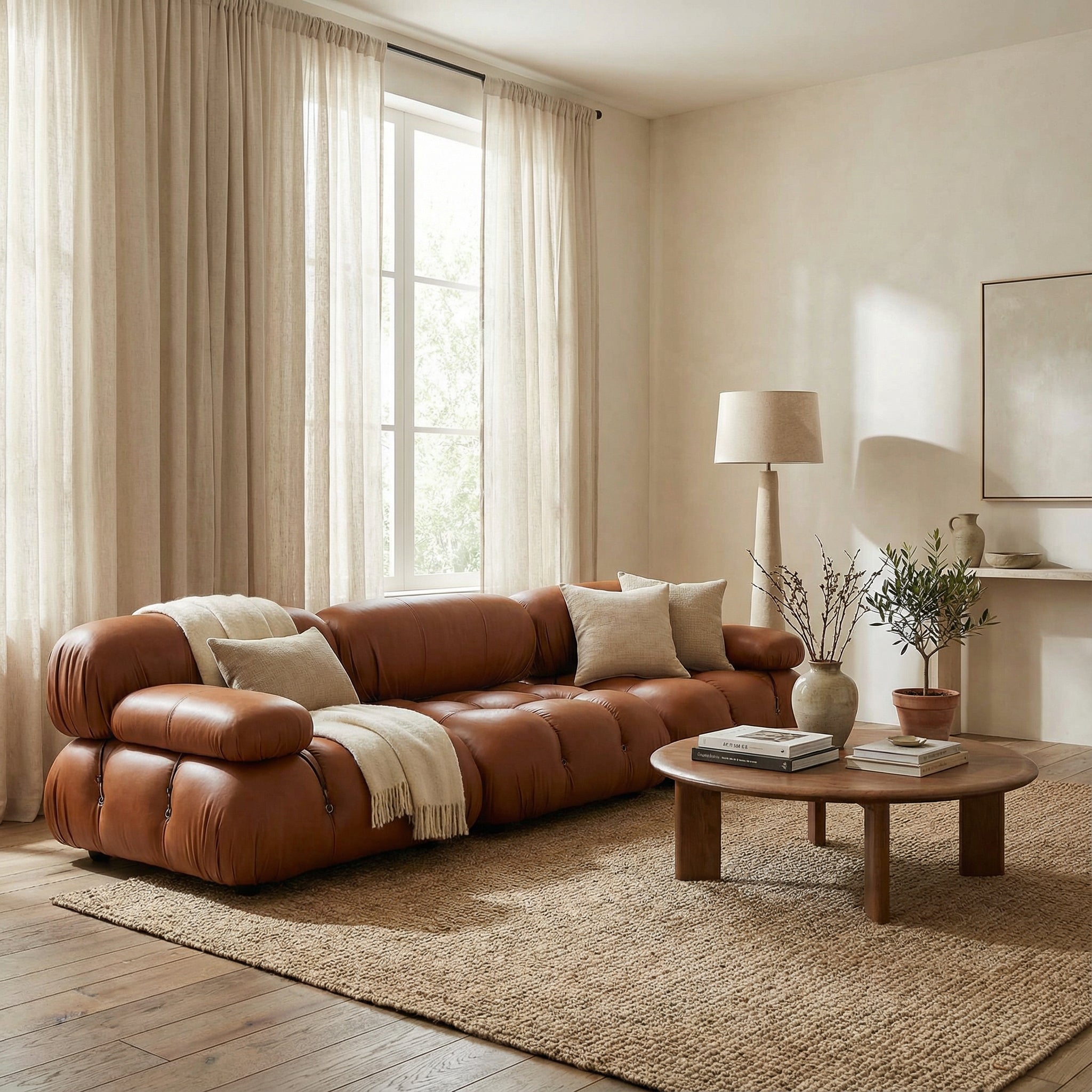 Mario Bellini Sofa Leather – Curved Modern Sofa