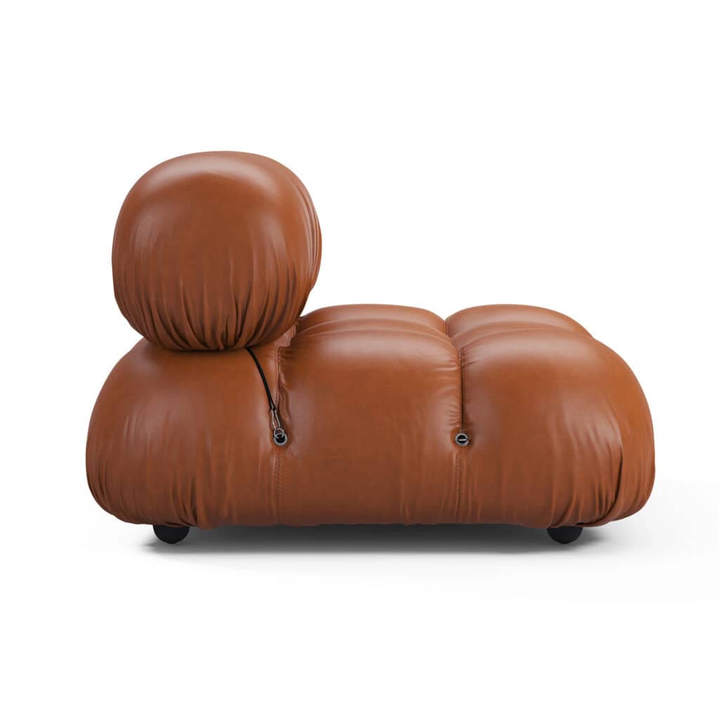 Bubble Modular Sofa Armless Section Leather – Curved Sectional Module