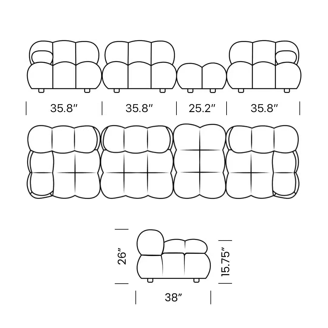 Mario Bellini Sofa – Curved Modern Sofa