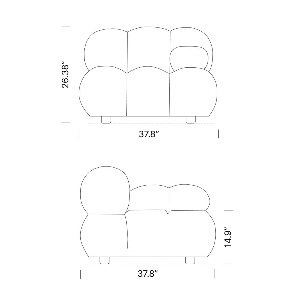 Mario Bellini Module Corner– Curved Modern Sofa