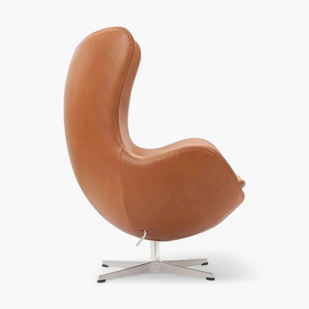 Arne Chair with Footstool– Scandinavian Leather Chair