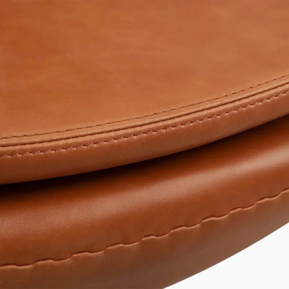 Scandinavian Leather Lounge Chair – Nordic Modern Design