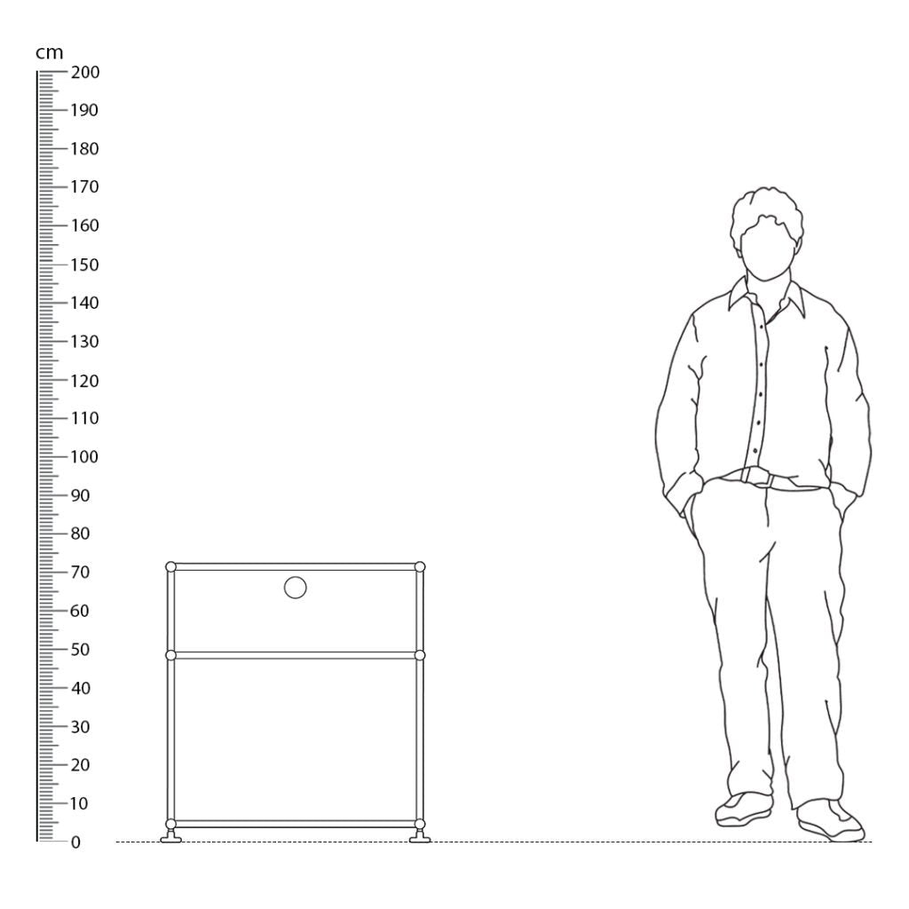 Fritz P2 Bedside Table – Modern Nightstand