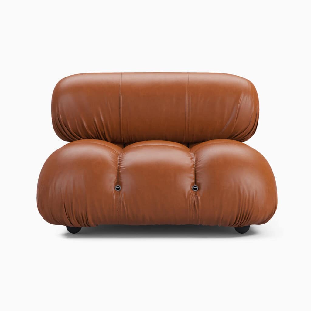 Mario Bellini Module Armless Leather – Curved Modern Sofa