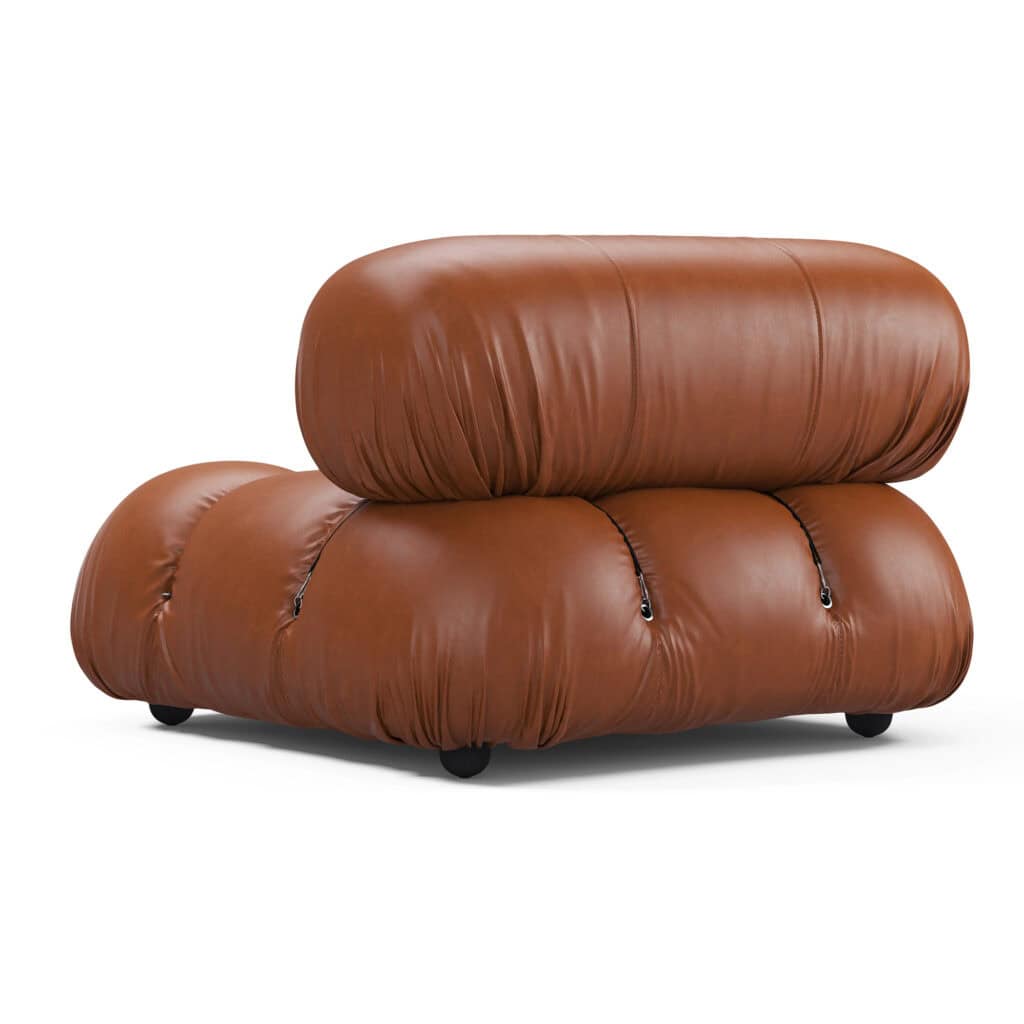 Bubble Modular Sofa Armless Section Leather – Curved Sectional Module