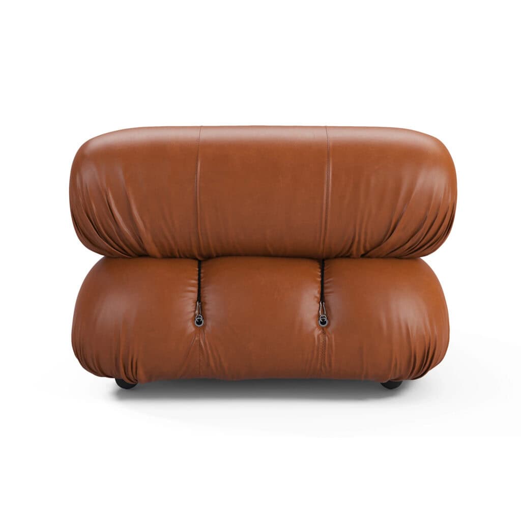 Bubble Modular Sofa Armless Section Leather – Curved Sectional Module