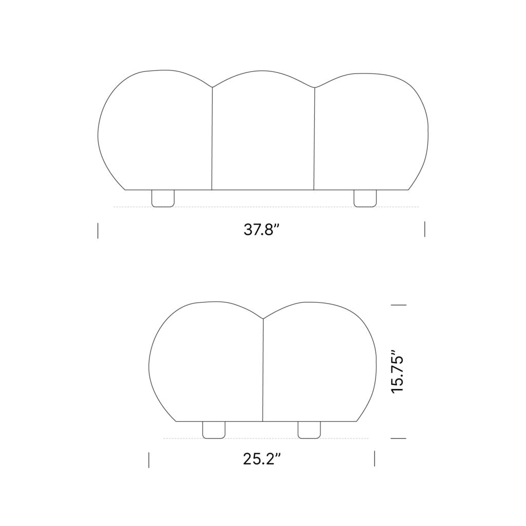 Mario Bellini Module Ottoman- Curved Modern Sofa