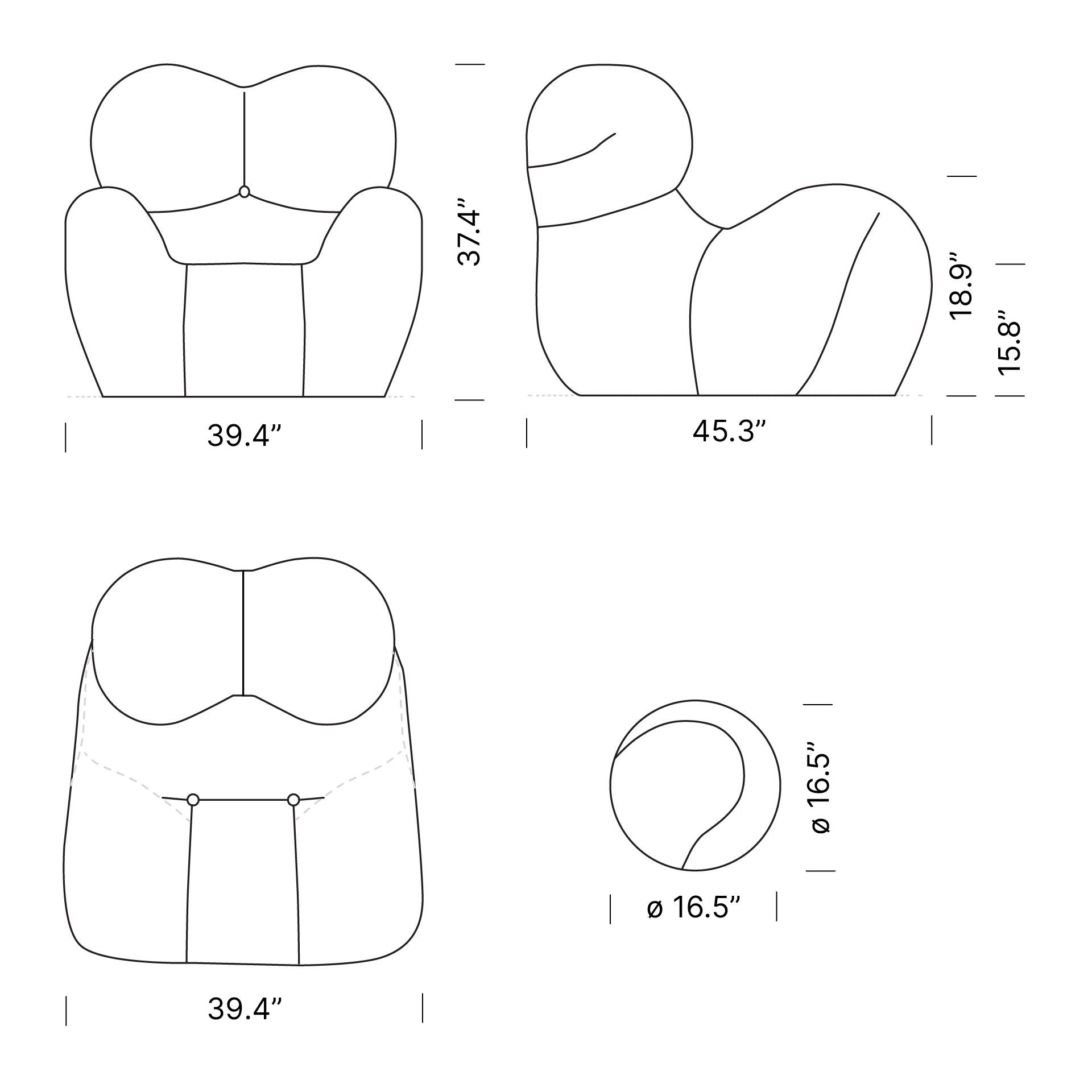 La Mamma Armchair and Ottoman