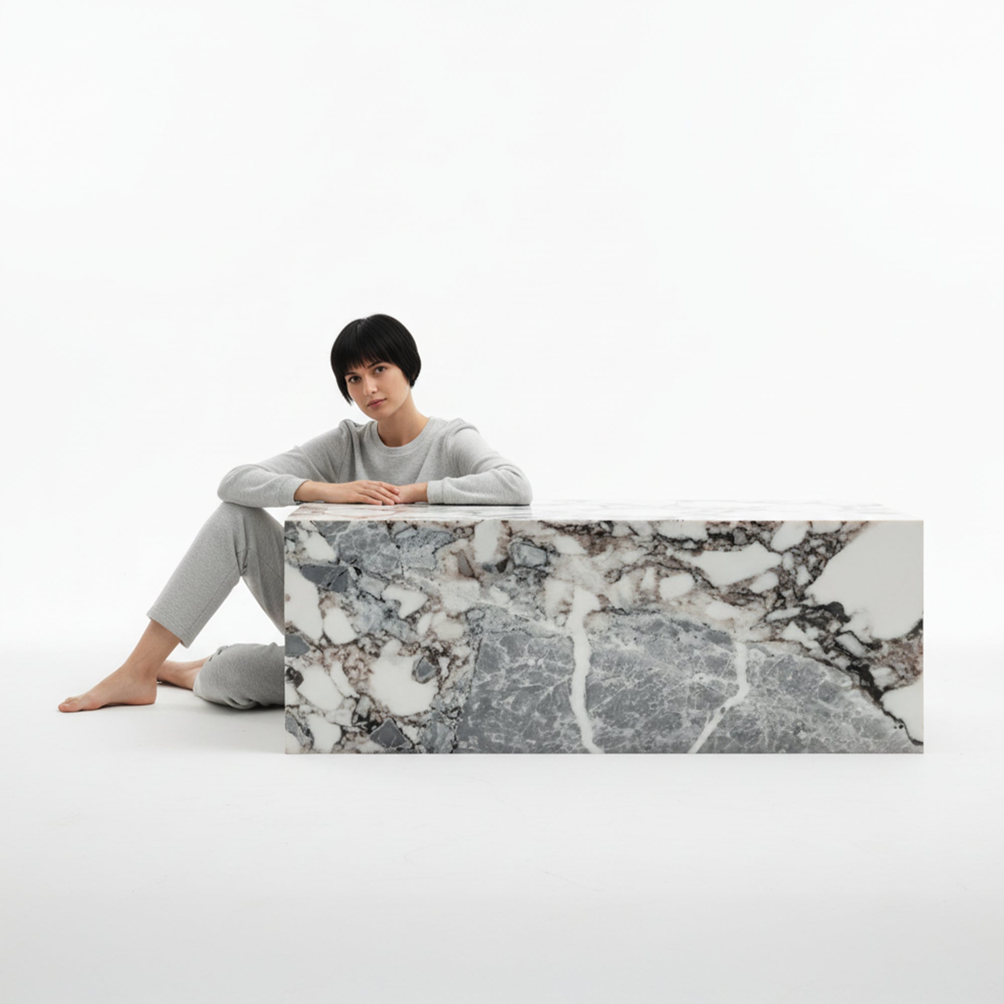 Plinth Marble Coffee Table