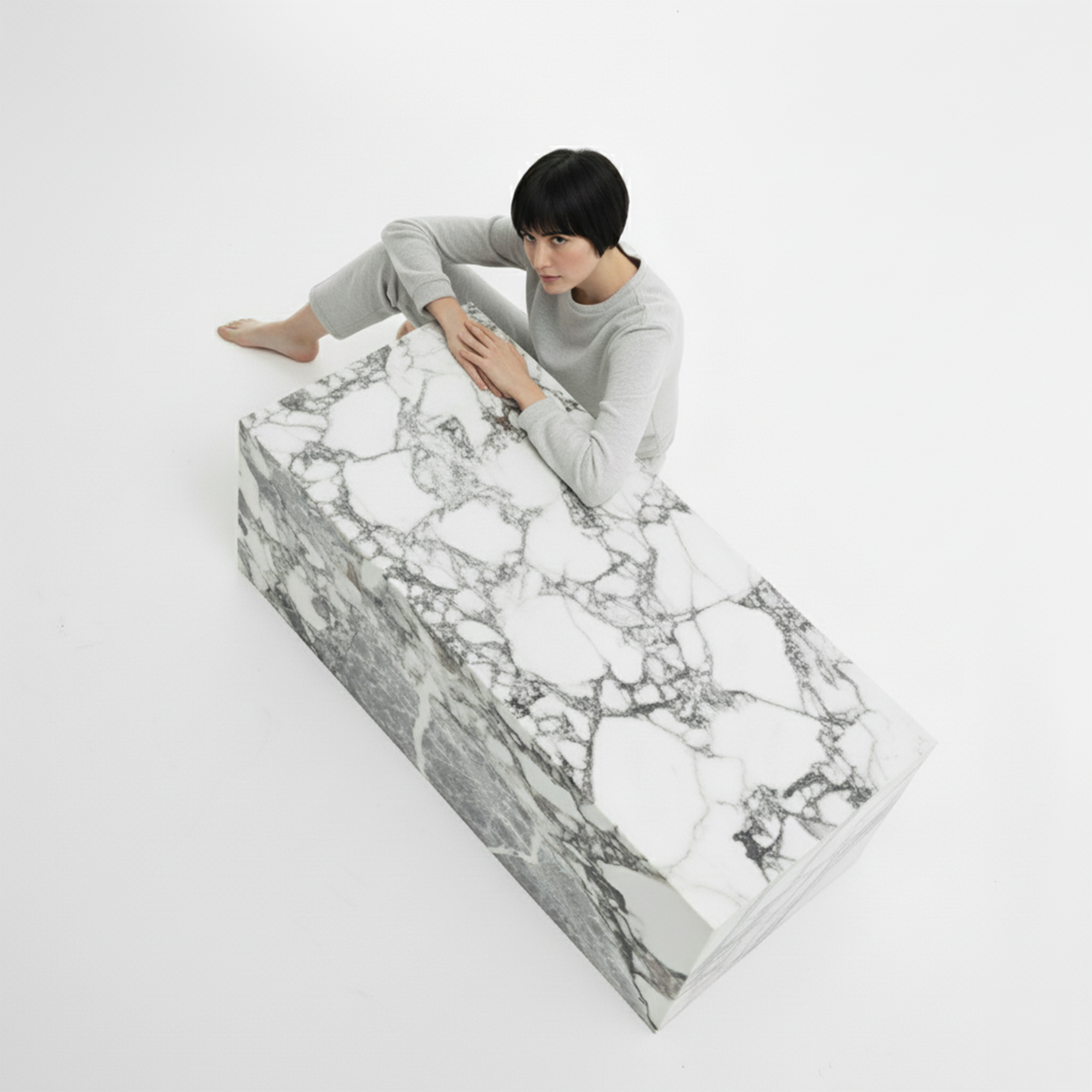 Plinth Marble Coffee Table