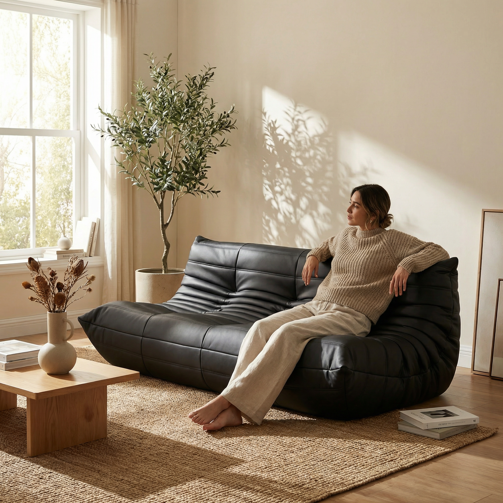 Fireside 3-Seat Sofa Leather